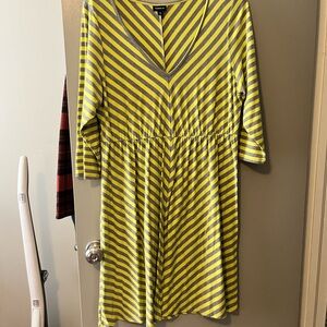 Torrid Yellow and Gray Striped Top